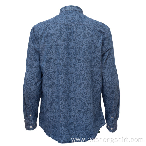 Tailored Fit Cheap Blue Summer Casual Shirts